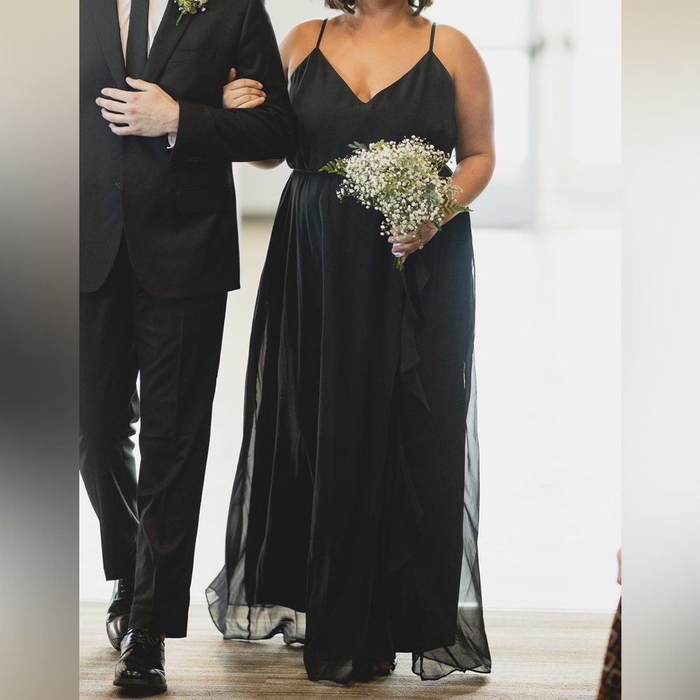 Birdy Grey Black Chiffon Bridesmaid Dress